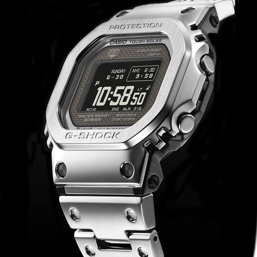 G-SHOCK Full Metal 5000 Series 49.3mm Black Dial Steel Bracelet Watch
