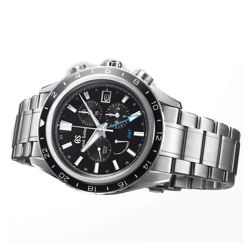 Grand Seiko Evolution 9SD GMT Chronograph 45.3mm Black Dial Watch image number 4