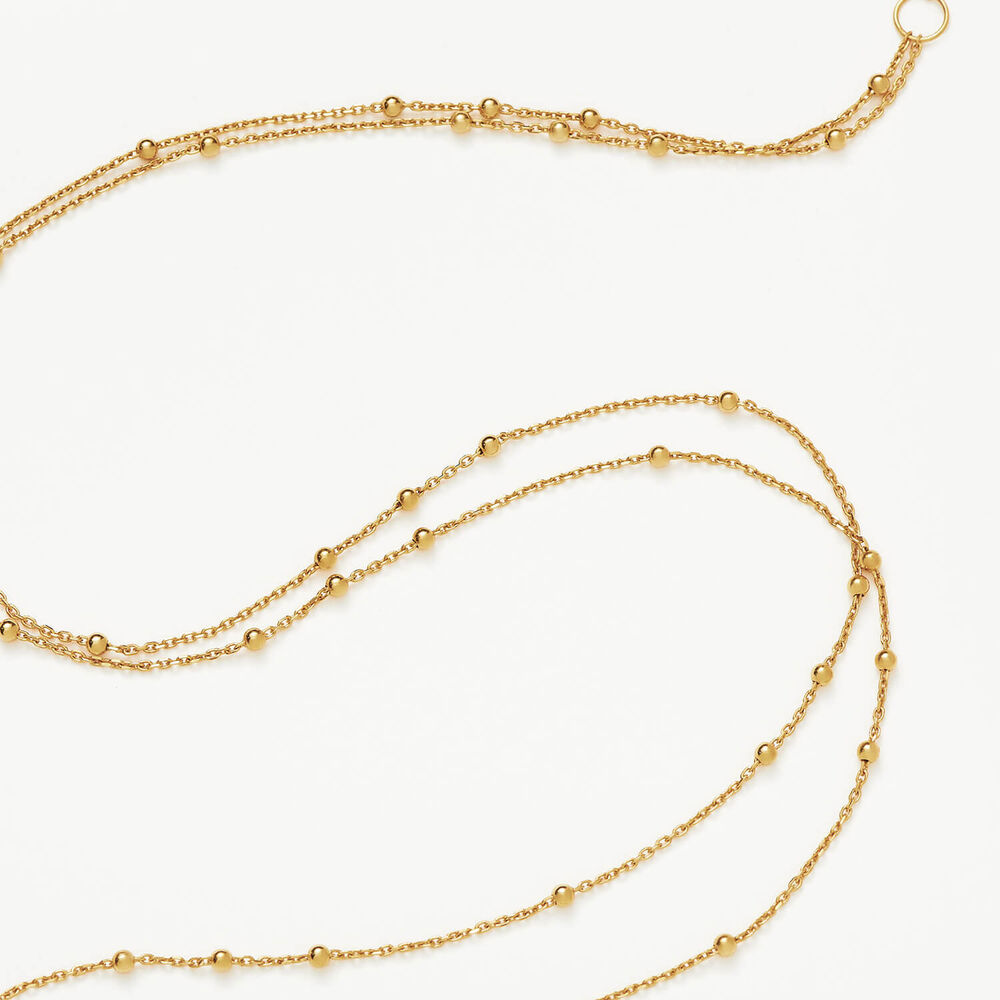 Missoma 18ct Gold Vermeil Sterling Silver Double Chain Necklace