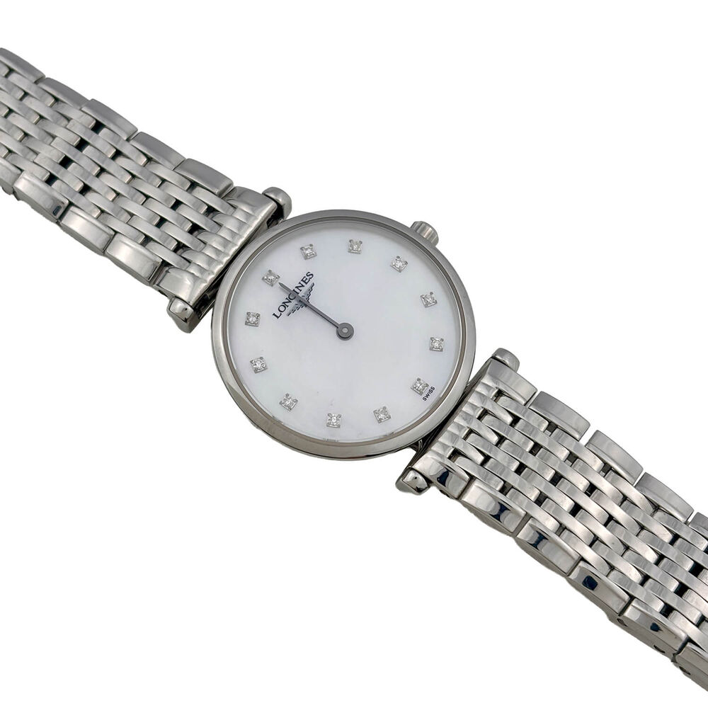 Pre-Owned Longines La Grande Classique 24mm White Mother of Pearl Steel Bracelet Watch