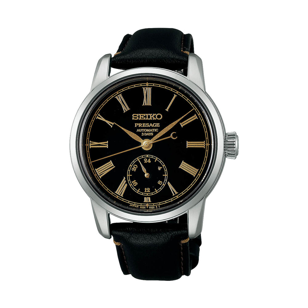 Seiko Presage Classic Series 'Urushi Black' 40.2mm Dial Leather Strap Watch image number 0