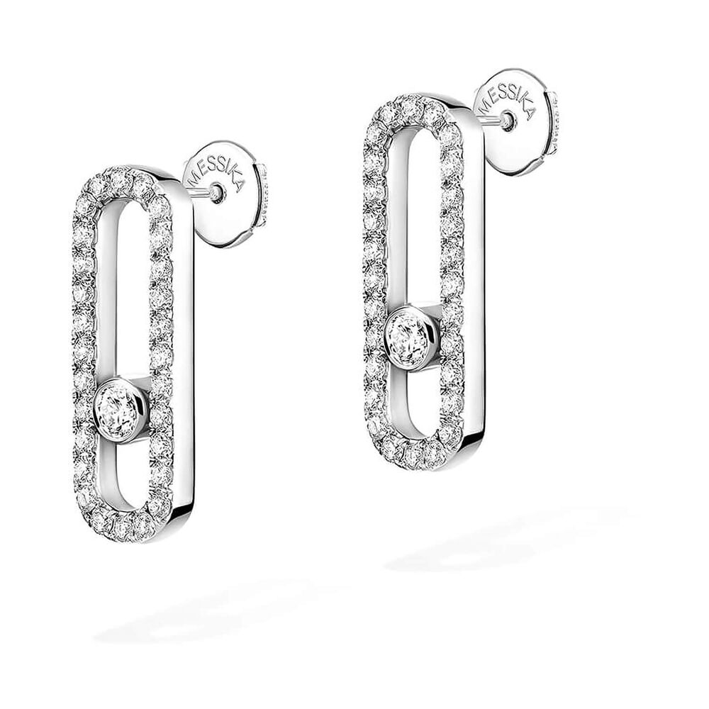 Messika Move Uno 0.66ct Diamond White Gold Stud Earrings