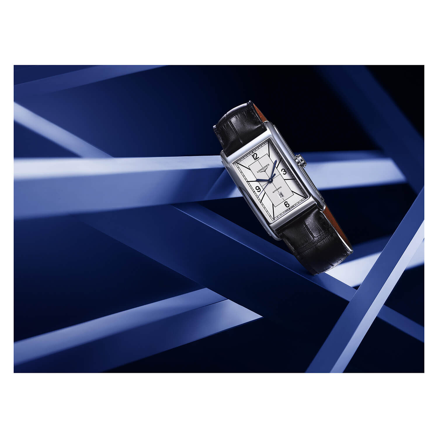 Longines Elegance DolceVita 28.2x47mm Silver Steel Case Black Watch