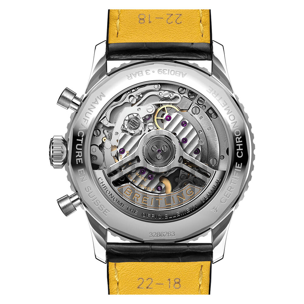 Breitling Navitimer B01 Chronograph 41 Blue Dial Black Details Black Strap Watch image number 3