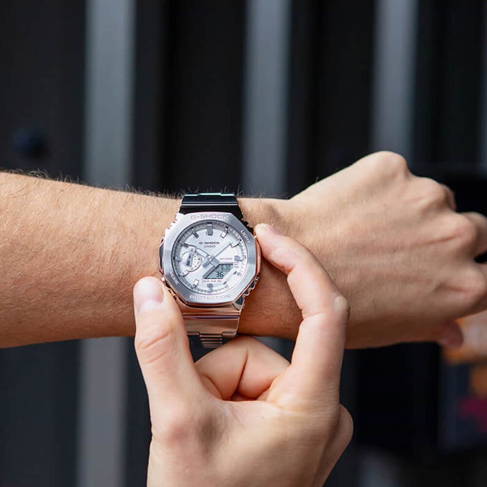 G-SHOCK G-STEEL 49.3mm Silver Dial Stainless Steel Bracelet Watch