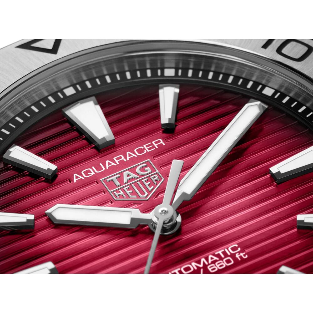 TAG Heuer Aquaracer Professional 200 Date 40mm Red Dial Stainless Steel Bracelet Watch image number 3