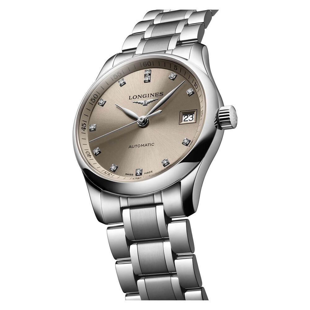 Longines Master Collection 34mm Beige Dial Bracelet Watch image number 3
