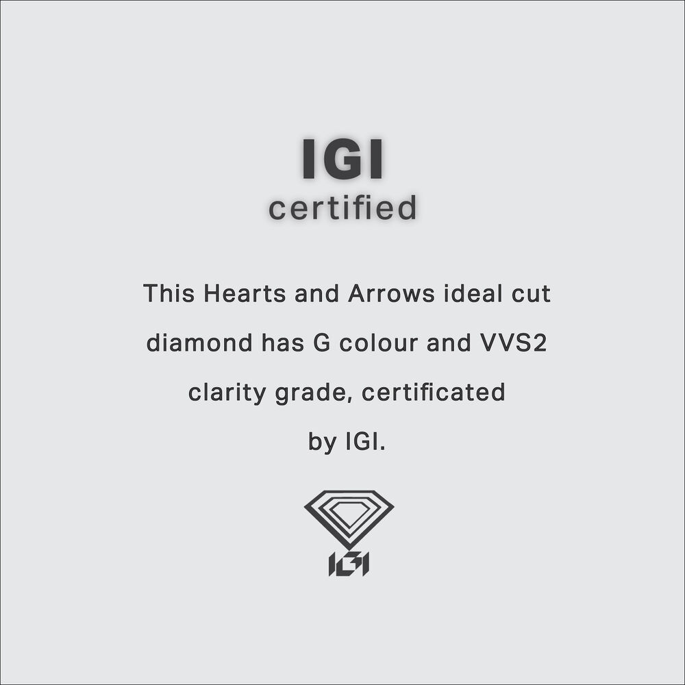 Platinum 0.40ct Round Diamond Six Claw Solitaire Ring