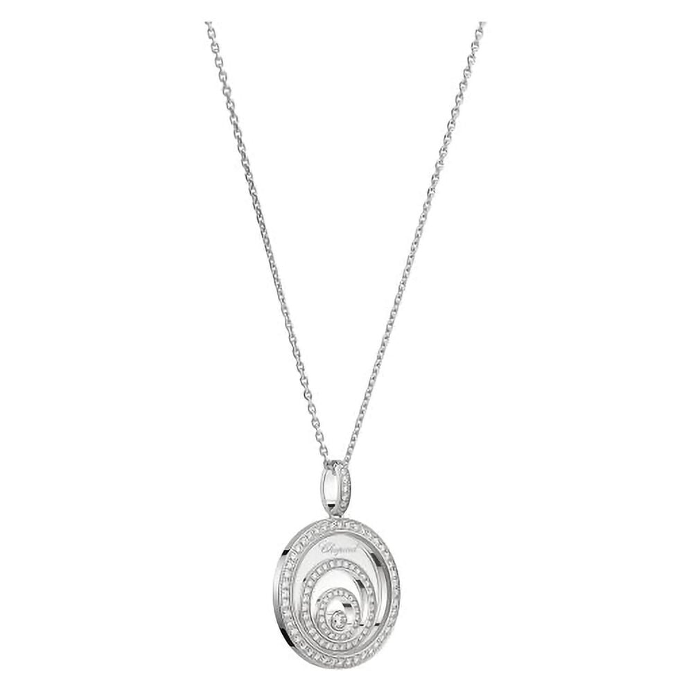 Chopard Jewellery Happy Spirit 18ct White Gold Diamond Circle Pendant image number 1