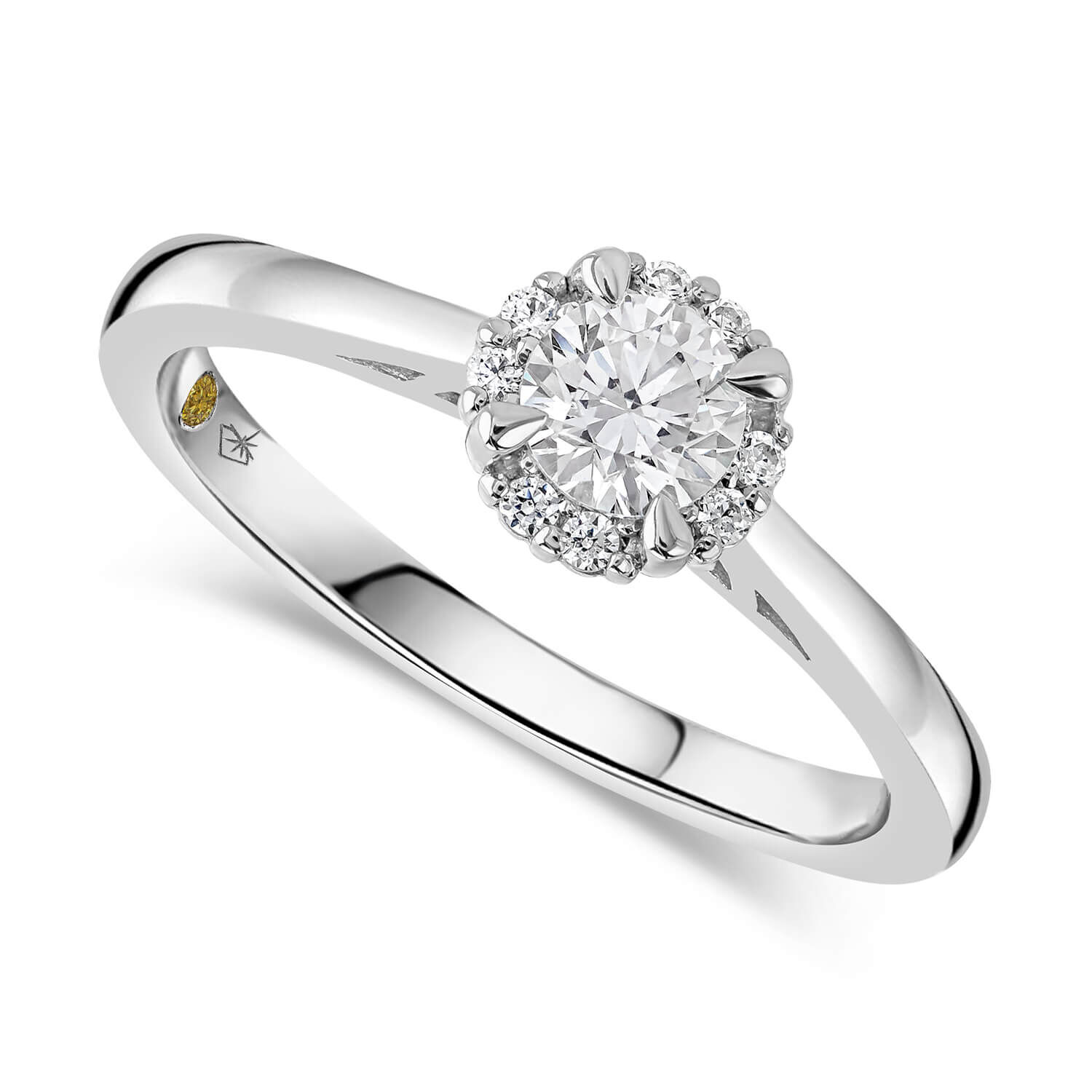 Star diamond engagement clearance ring