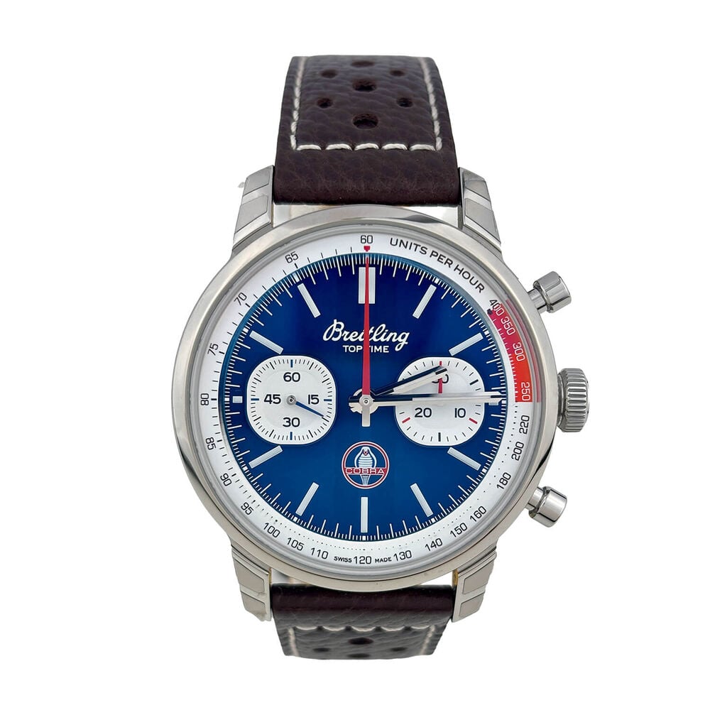 Pre-Owned Breitling Top Time B01 41mm Chronograph Cobra Blue Dial Strap Watch image number 0