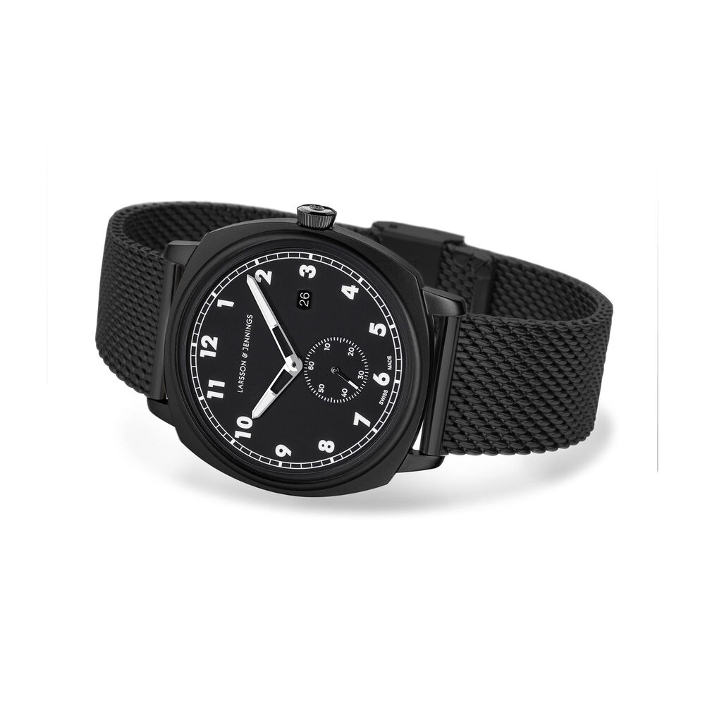 Larsson & Jennings Meridian Black Dial Steel Bracelet Men's Watch image number 3