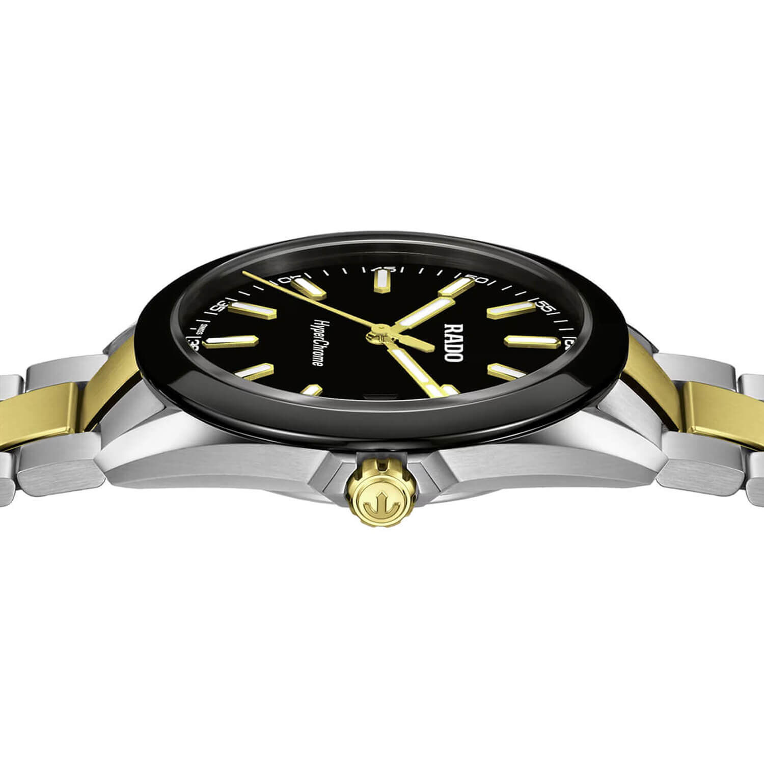 Rado HyperChrome Quartz 41.5mm Black Dial Bracelet Watch