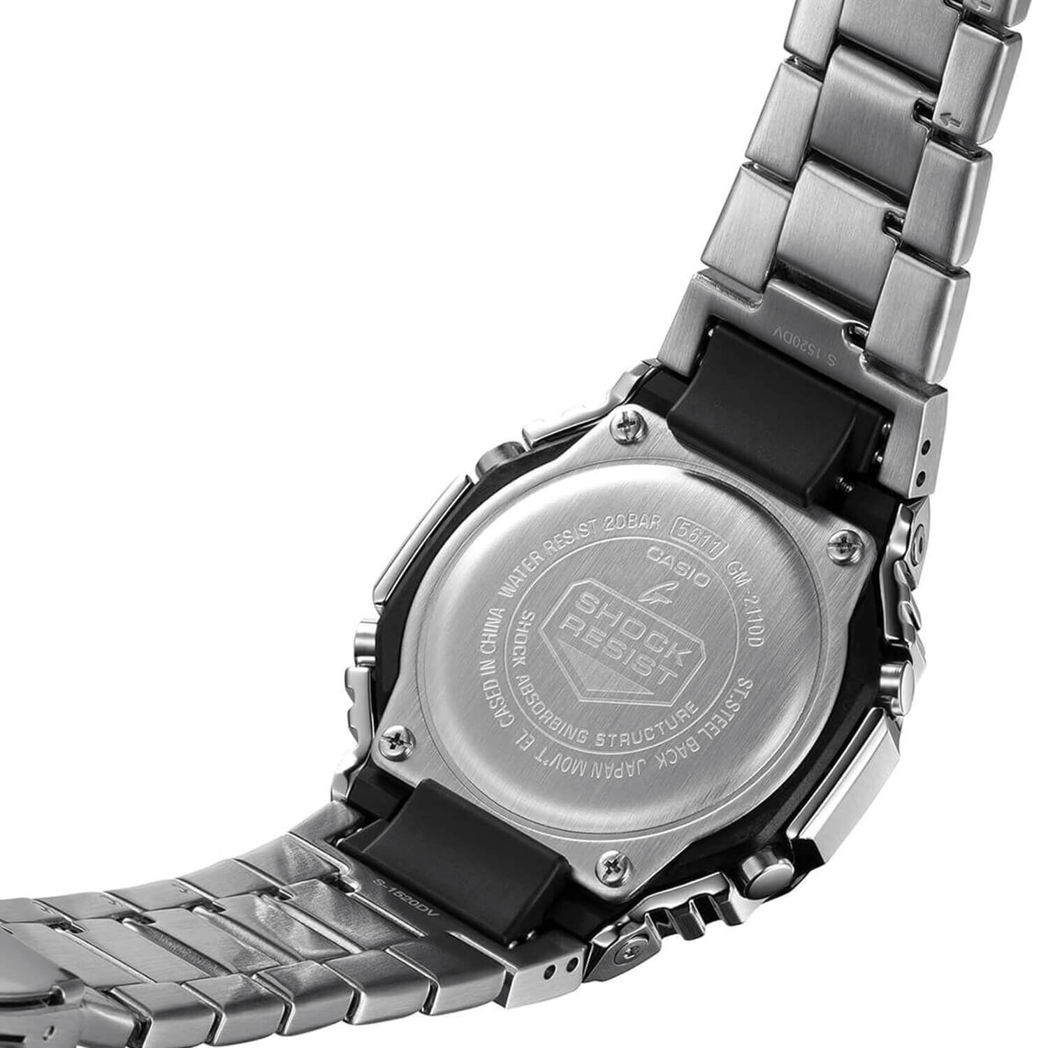 G-SHOCK G-STEEL 49.3mm Green Dial Steel Bracelet Watch