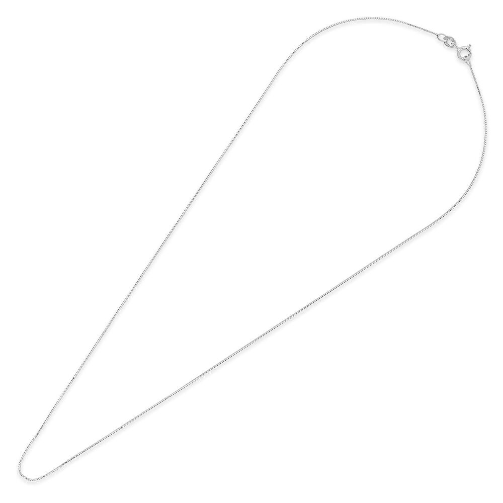 9ct White Gold Light Box 18' Chain Necklace image number 2