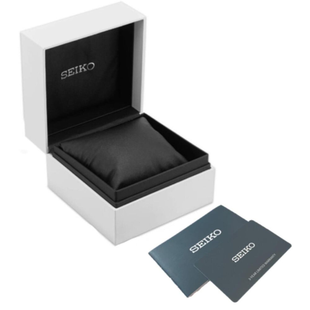 Seiko Solar 25mm Rectangular Dial Crystal Stone Set Bezel Blue Leather Strap Watch image number 6