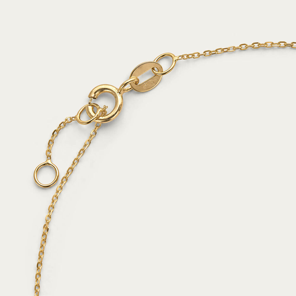 9ct Yellow Gold Black Enamel Teardrop Bracelet
