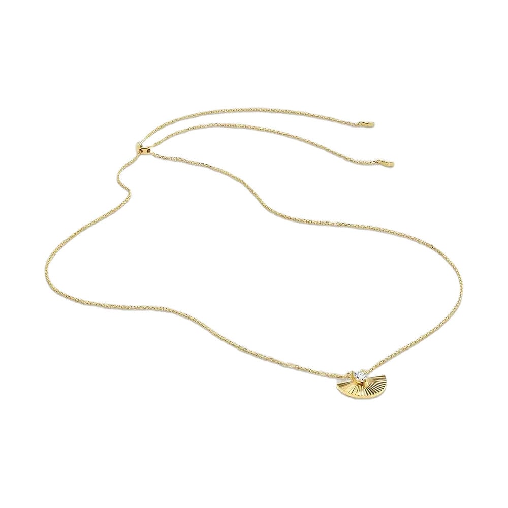 CARAT* London Celene Fan 18k Gold Vermeil Necklace