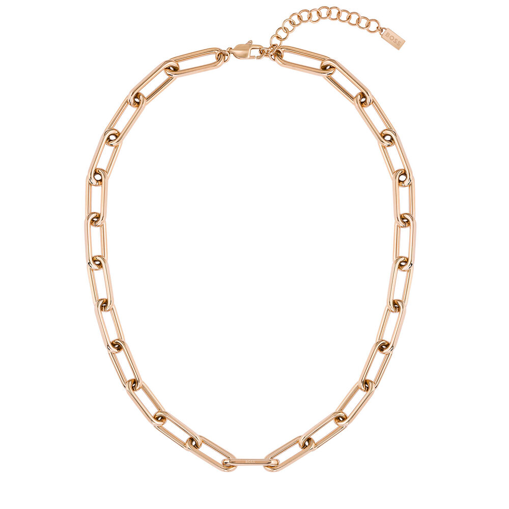 BOSS Ladies Tessa Carnation Gold IP Necklace image number 0