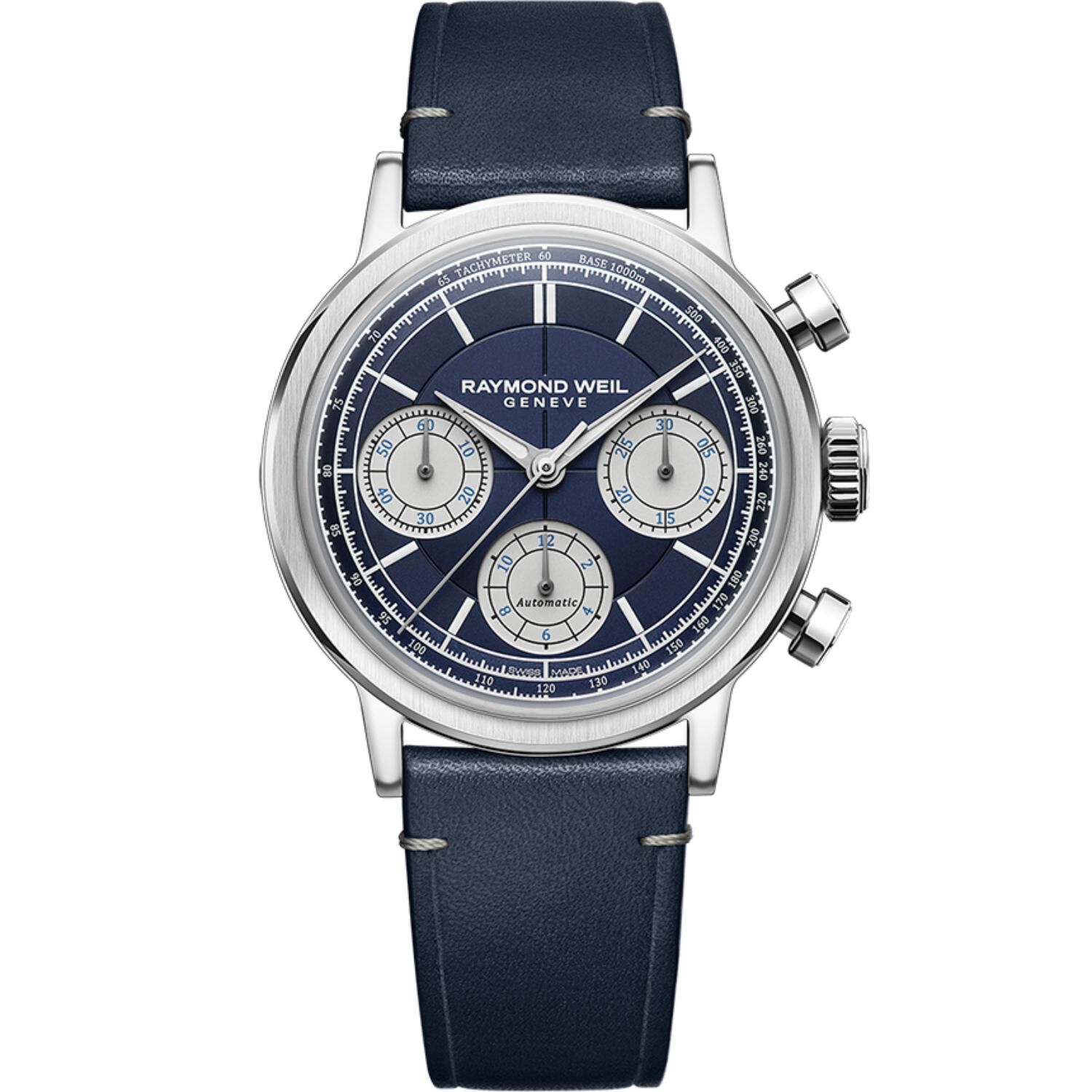 Raymond Weil Millesime Chrono 39.5mm Midnight Blue Leather