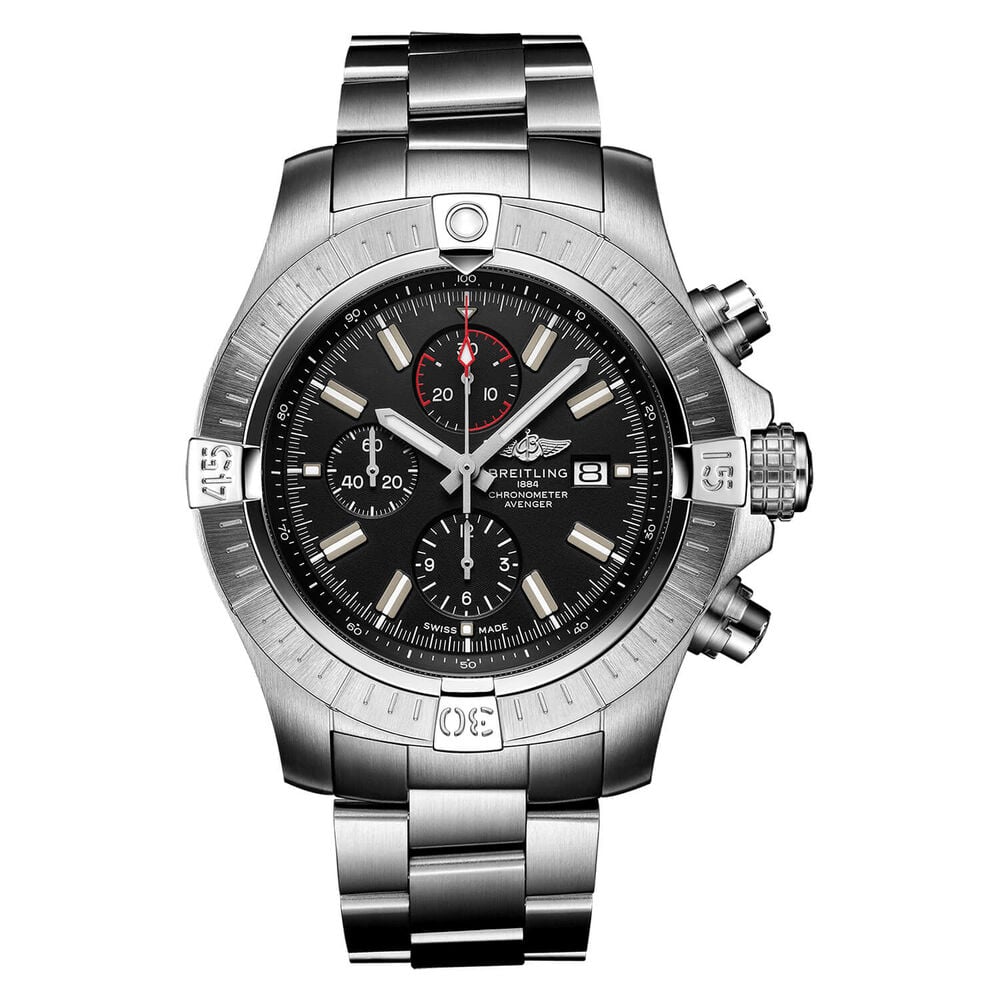Breitling Avenger 48mm Chronograph Black Dial Bracelet Watch