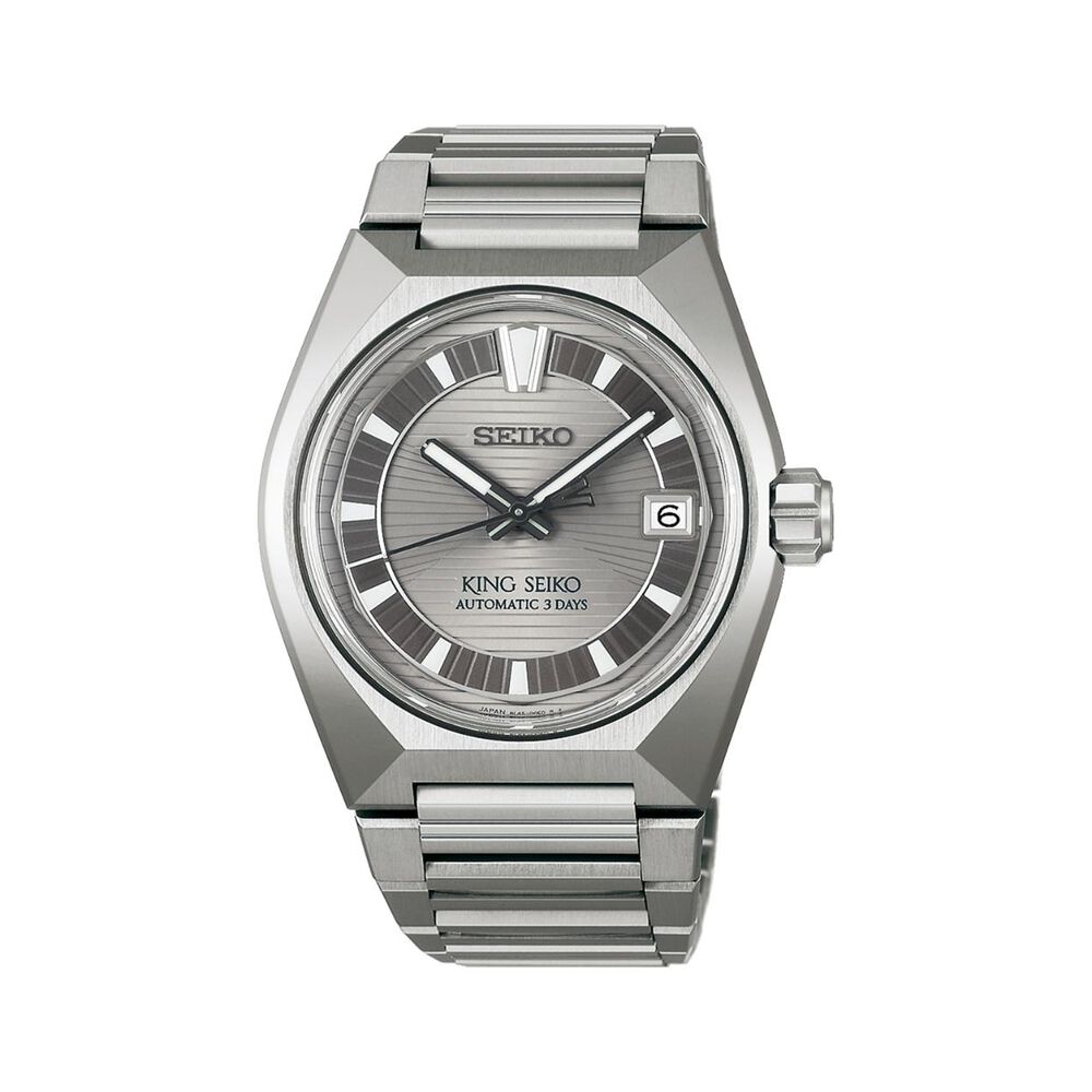 Seiko King Seiko VANAC "Tokyo Highway" Silvertone 41mm Silver Dial Titanium Bracelet Watch