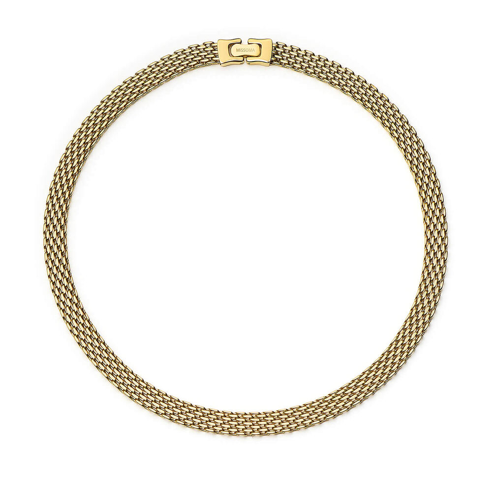 Missoma 18ct Gold Plated Steel Heirloom Chain Choker Necklace