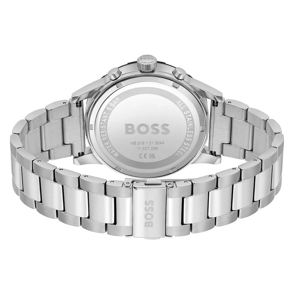 BOSS Solgrade 44mm Solar Powered Black Dial Recycled Steel Bracelet Watch