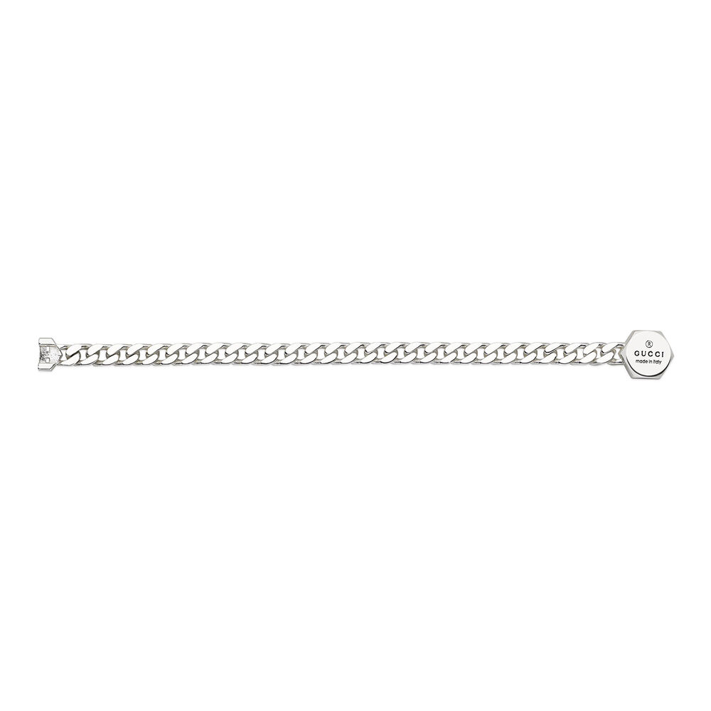 Gucci Trademark Sterling Silver Chain Bracelet