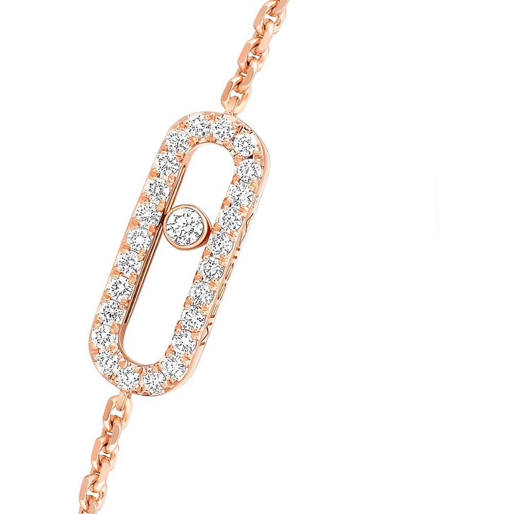 Messika Move Uno Pave 0.20ct Diamond Rose Gold Bracelet image number 2