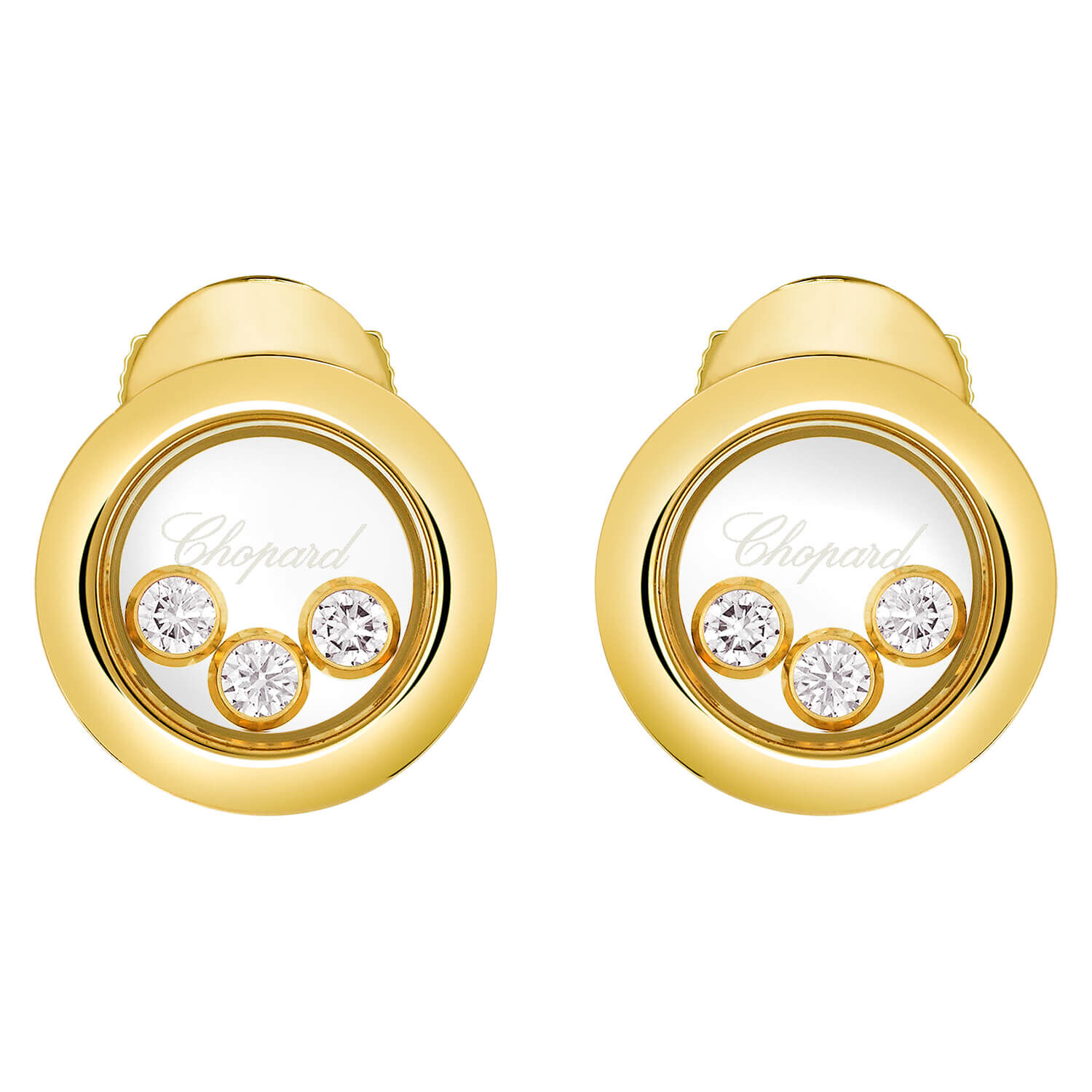 Chopard gold sale earrings