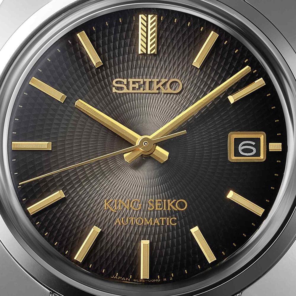 King Seiko 145th Anniversary Limited Edition 39.4mm Black Dial Steel Bracelet Watch
