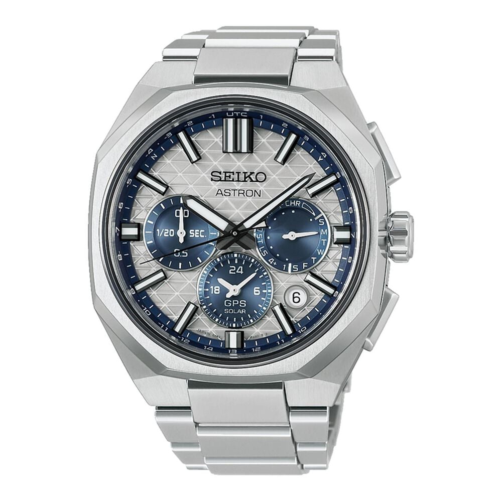 Seiko 145th Anniversary Astron GPS Solar 5X63 White-Silver Dial Titanium Bracelet Watch