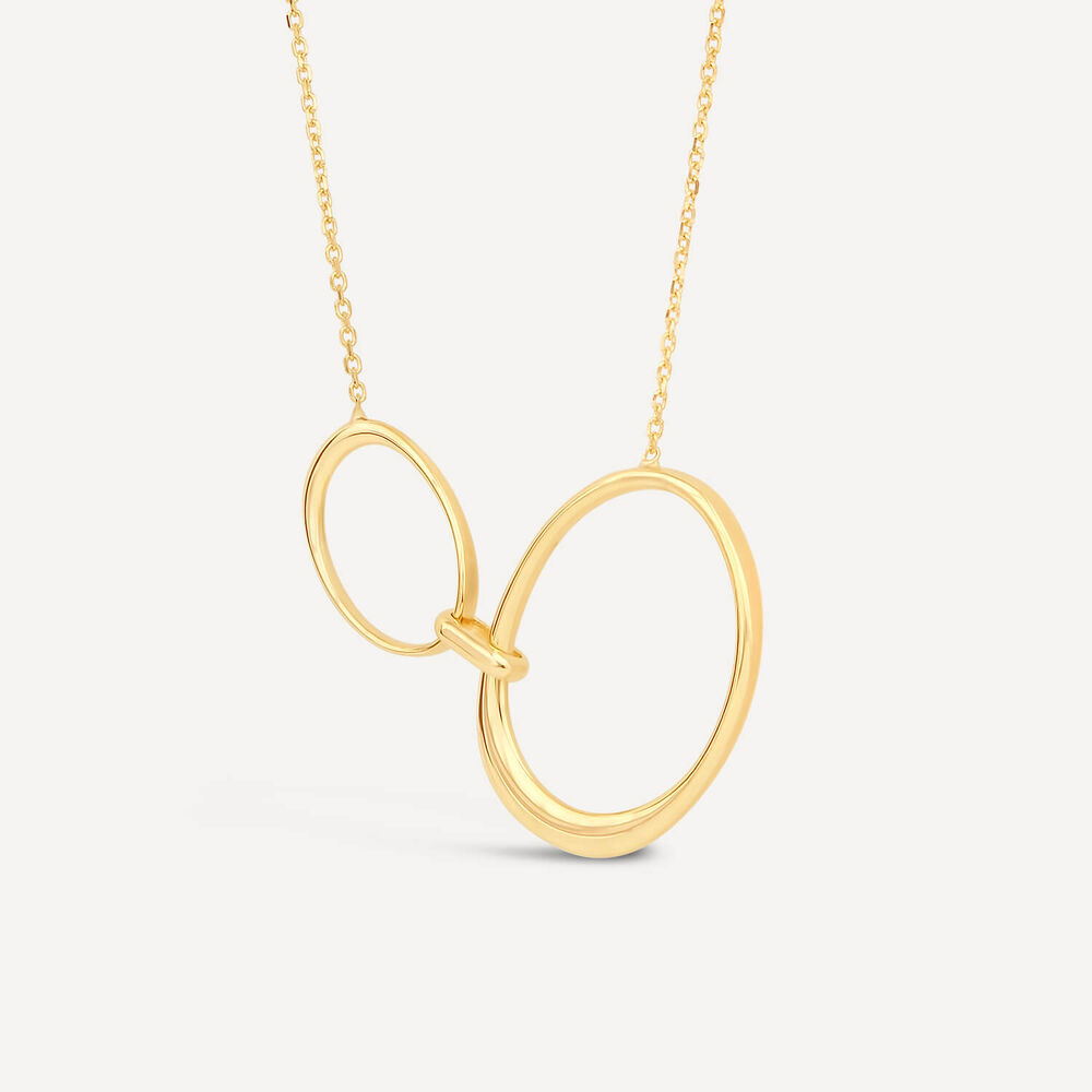 9ct Yellow Gold Double Open Oval Necklet