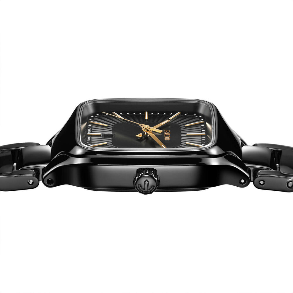Rado True Square 29.2mm Black Dial Black Ceramic Case Watch image number 3