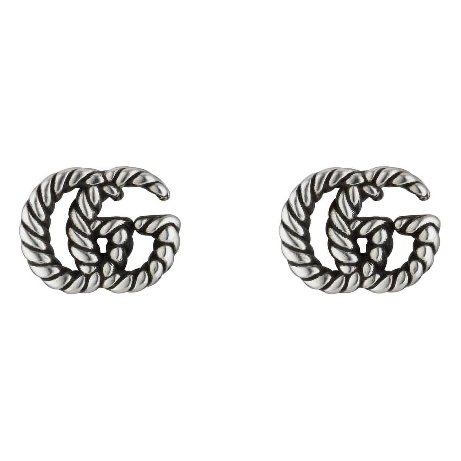 Gucci GG Marmont Butterfly Clasp Silver Earrings at Fraser Hart