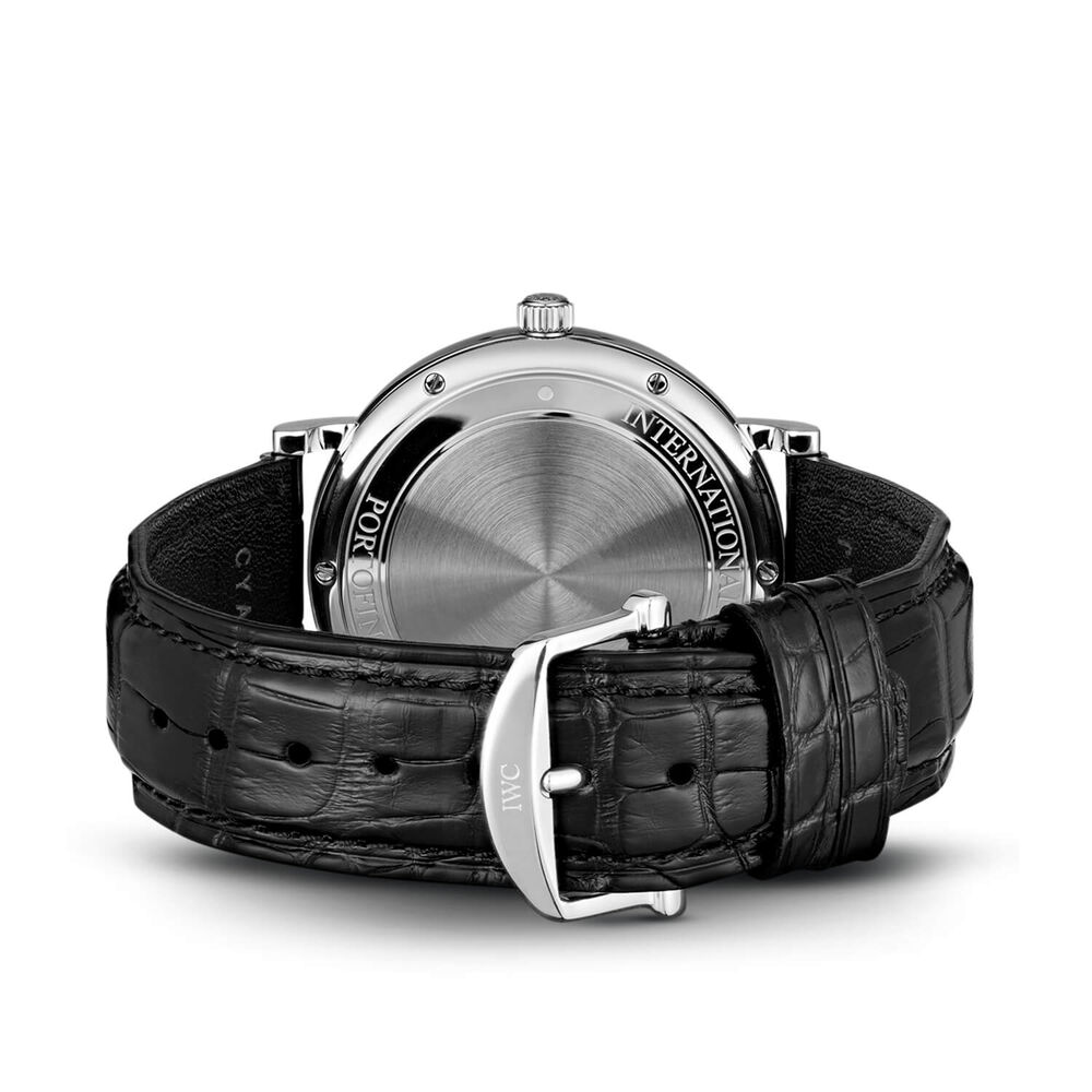 IWC Schaffhausen Portofino Automatic White Dial Black Strap Watch image number 5