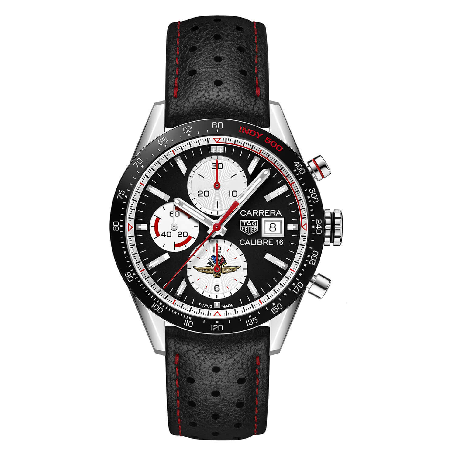 TAG Heuer Carrera Indy 500 Black Leather 41mm Men s Watch