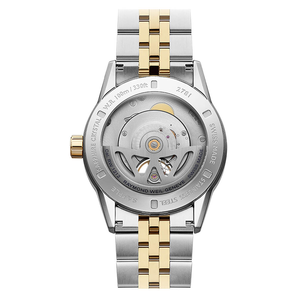 Raymond Weil Freelancer Automatic 42mm Grey Dial Open Heart Two Tone Steel Bracelet Watch image number 1