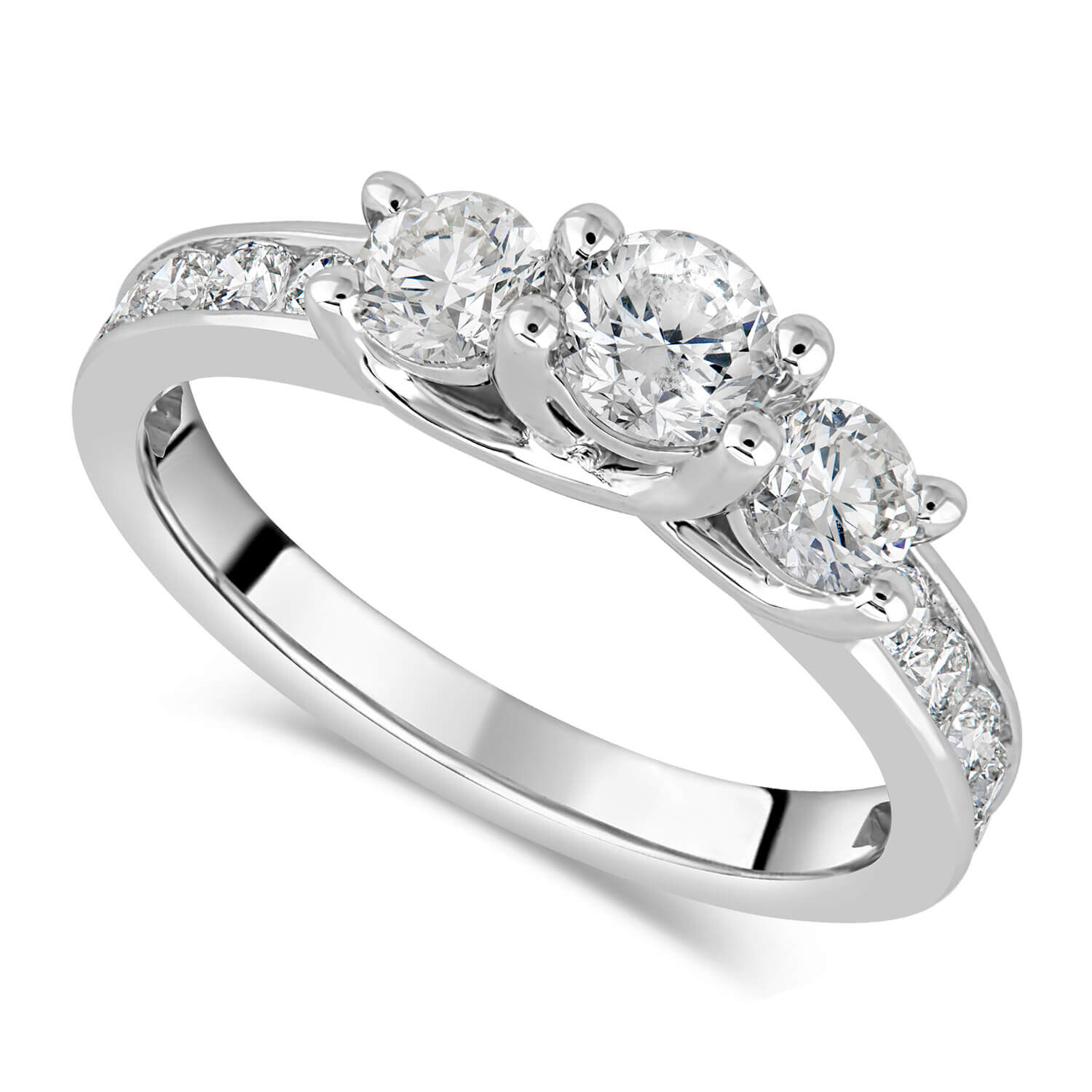 Diamond stone top ring