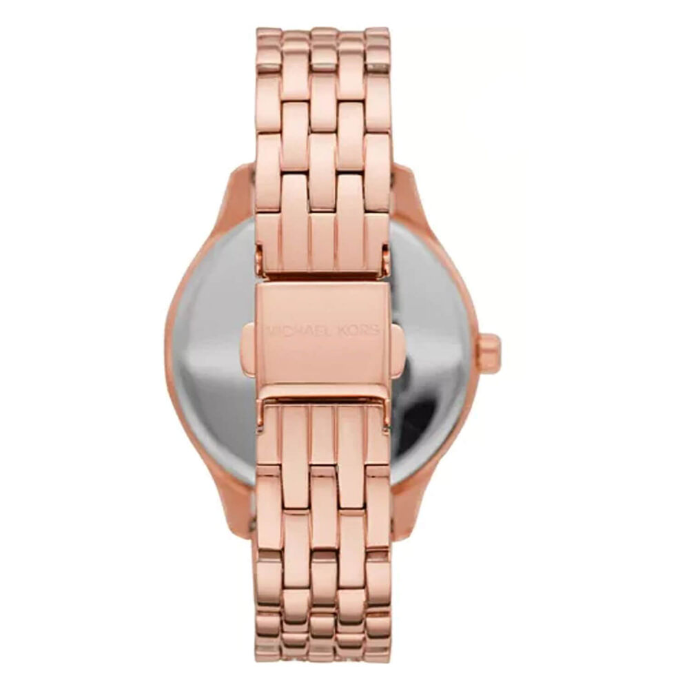 Michael Kors Lexington Ladies Rose Gold Watch & Bracelet Set