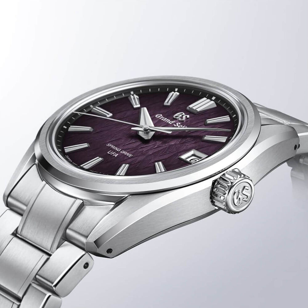 Grand Seiko ‘Violet Dawn’ Ice Forest Limited Edition 37mm Dial Steel Bracelet Watch image number 2