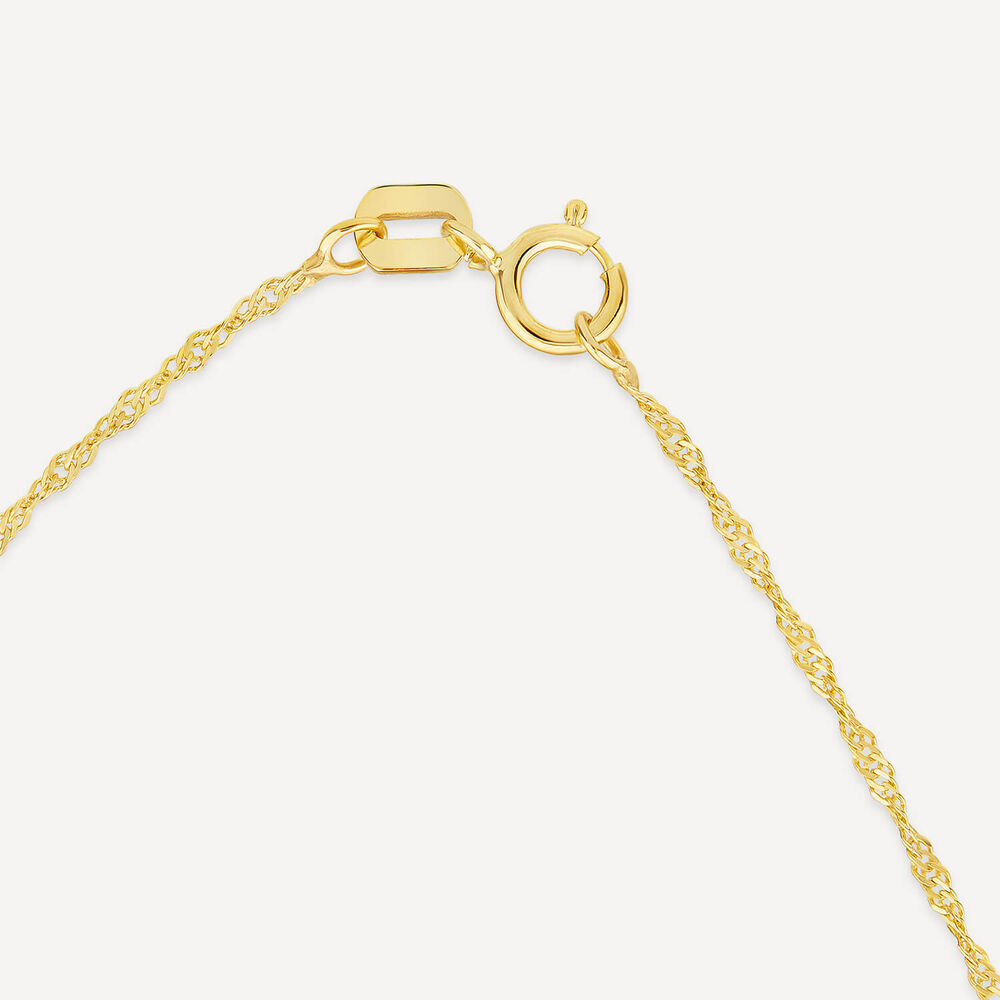 9ct Yellow Gold 4 Strand Cubic Zirconia Curve Pendant image number 4