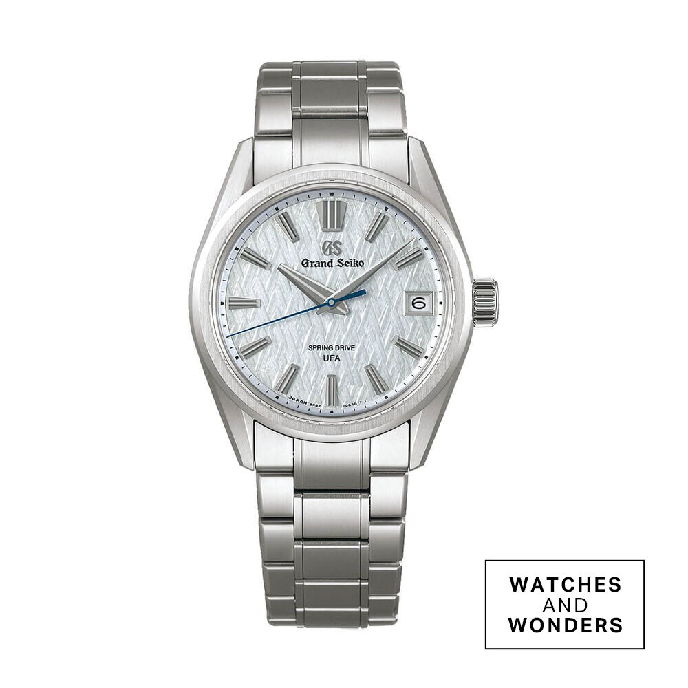 Grand Seiko ‘Ice Forest’ UFA Spring Drive 37mm Dial Titanium Bracelet Watch
