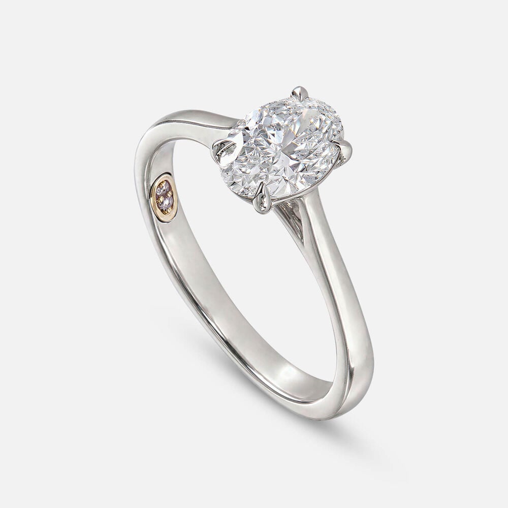 Platinum 1.00ct Oval Diamond Solitaire Ring