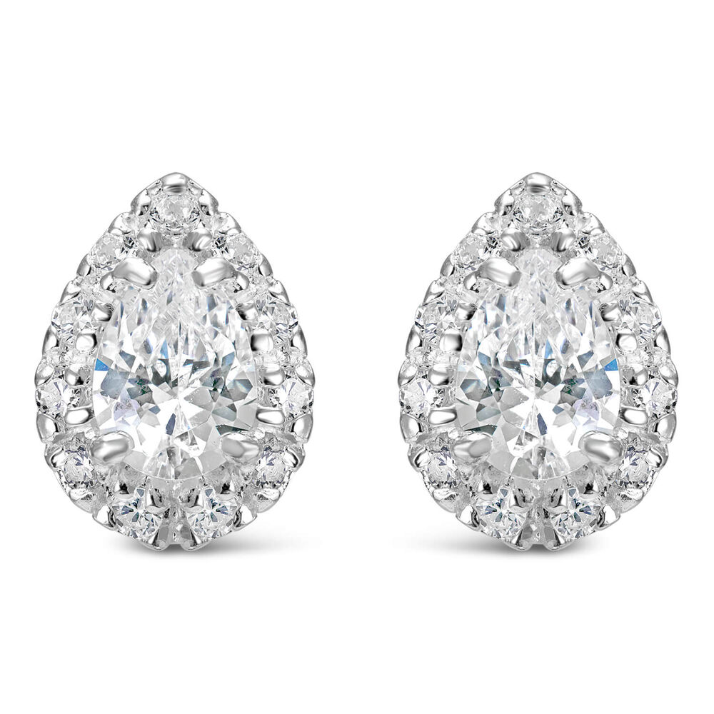 Sterling Silver and Cubic Zirconia Earrings image number 0