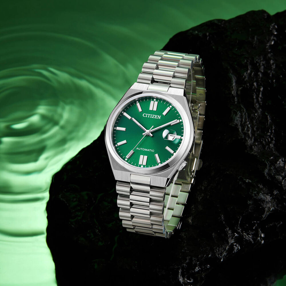 Citizen Tsuyosa 40mm Green Dial Steel Case Bracelet Watch image number 5