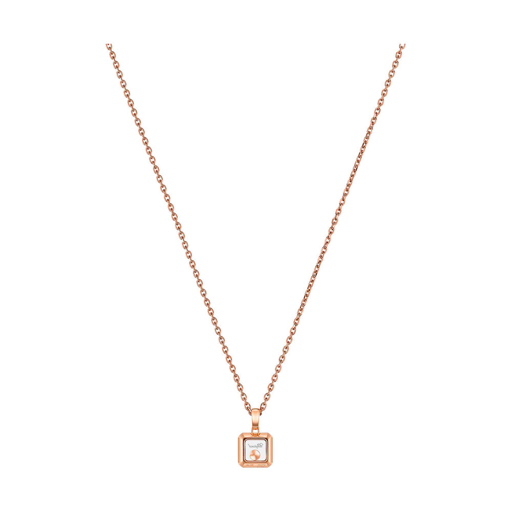 Chopard Happy Diamonds Icons 0.05ct Diamond Square 18ct Rose Gold Pendant image number 3