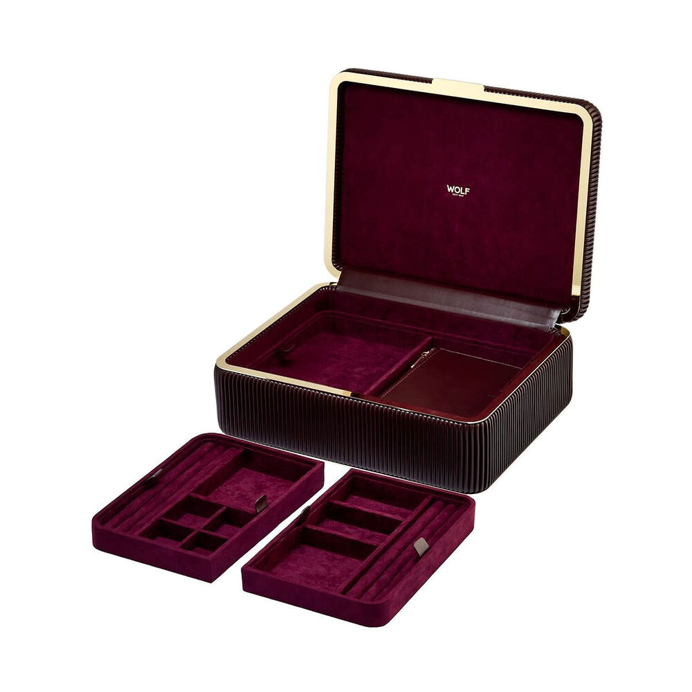 WOLF Bella Bordeaux Medium Jewellery Box