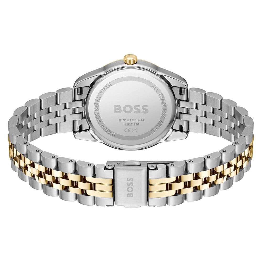 BOSS Graceful Precious 32mm Green Dial Gold Tone Bezel Steel Bracelet Watch image number 2